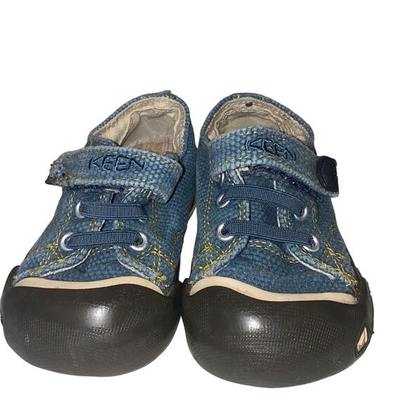 Keen Canvas Blue Strap Sneakers Size 5 - Picture 3 of 11
